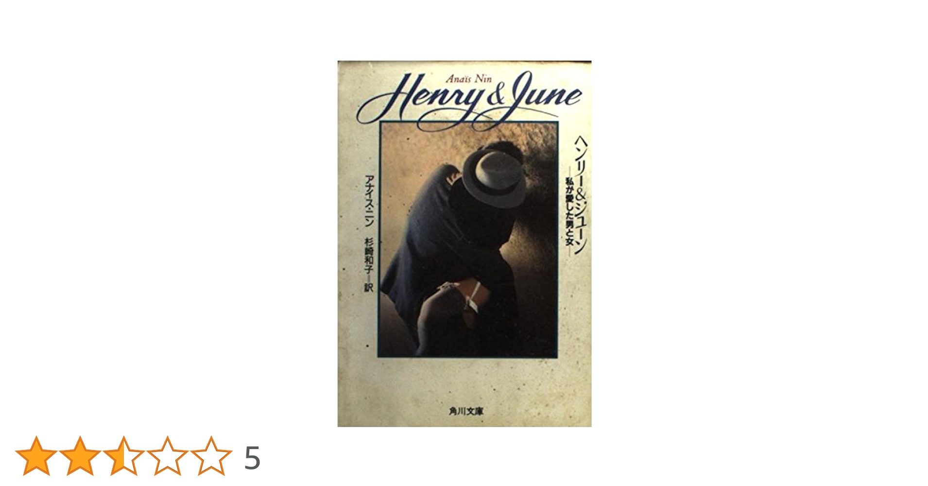 ヘンリー&ジューン アナイス・ニン 小説